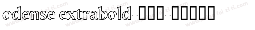 odense extrabold-超粗体字体转换